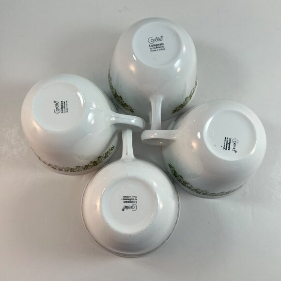 Corelle Spring Blossom Cups Mugs Crazy Daisy Lot of 4 Corning USA C Handle - Picture 11 of 12